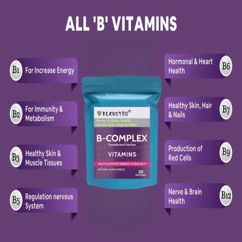Vitamin B complex patch supplement - sustained release technology