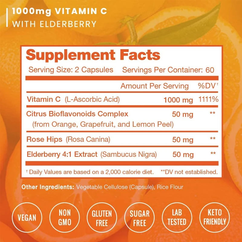 Vitamin C Supplement with Elderberry