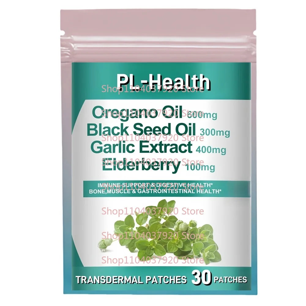 30 Oregano Oil Transdermal Patches - four ingredient formula