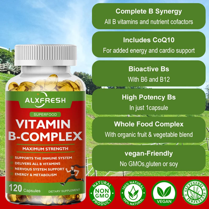 Alxfresh vitamin B complex capsules - eight B vitamins