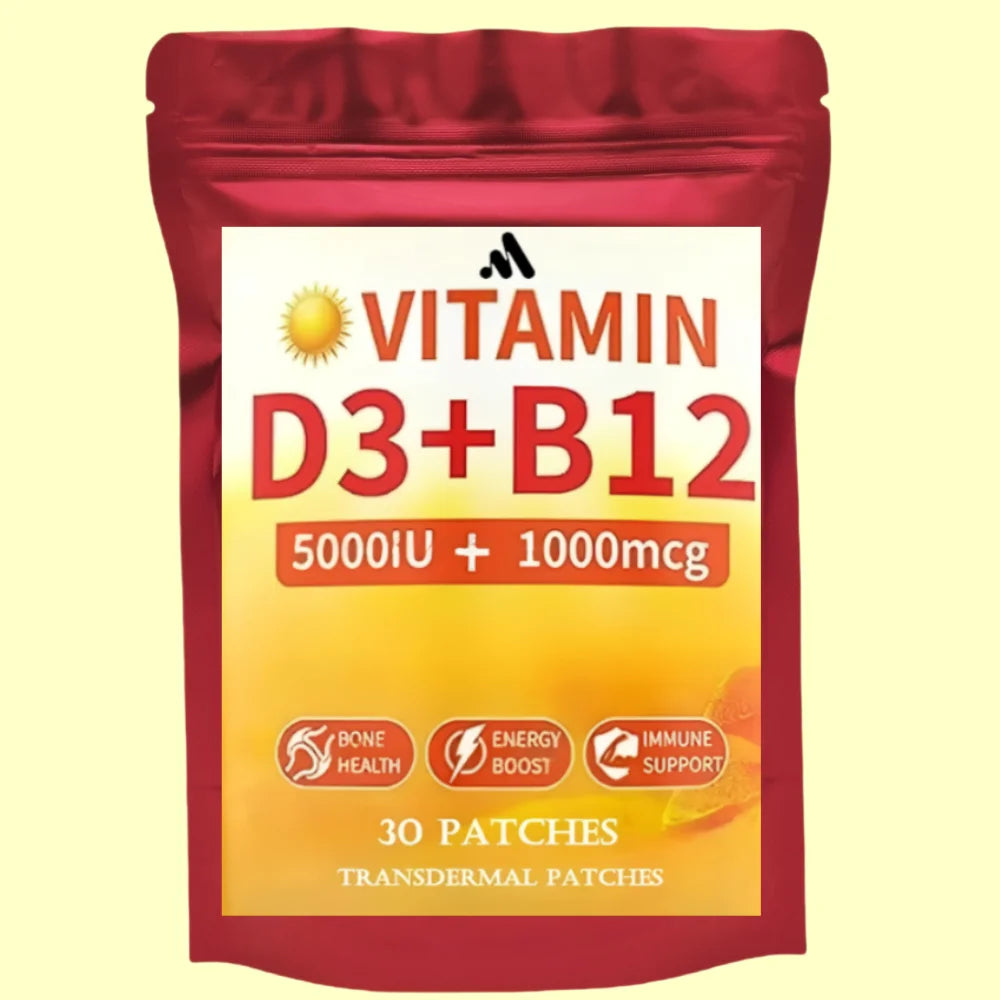 Vitamin D3 B12 Transdermal Patches - dual vitamin patch system
