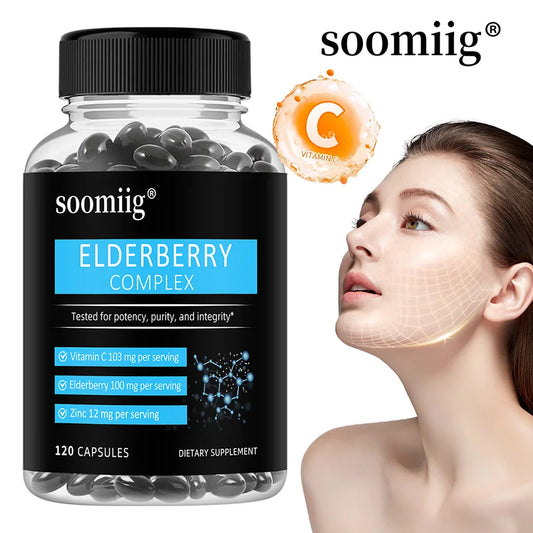 Elderberry Vitamin C Complex bottle - natural antioxidant supplement
