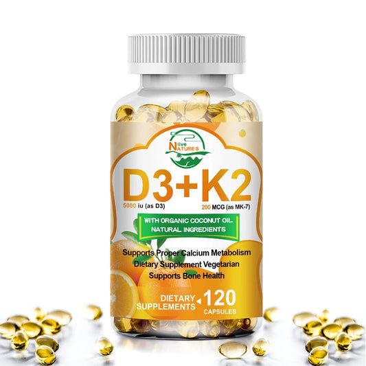 Vitamin K2 with D3 capsules bottle - dual vitamin supplement
