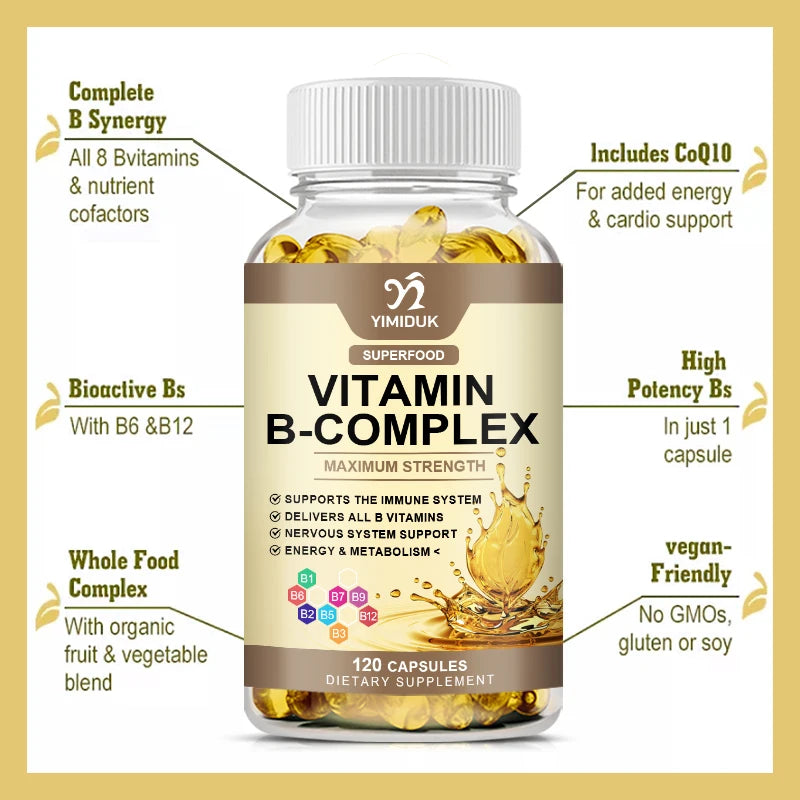 Vitamin B complex label - advanced formula ingredients
