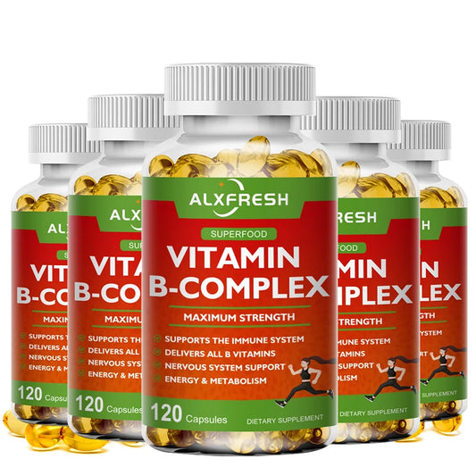 Alxfresh Vitamin B Complex bottle - comprehensive B vitamin supplement
