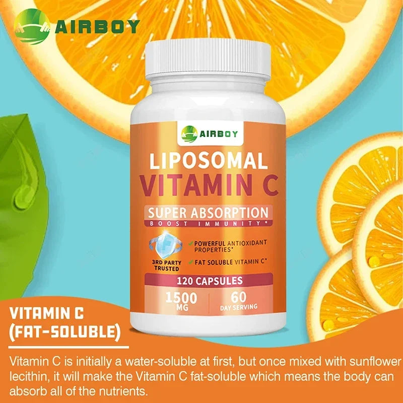 Liposomal vitamin C container - advanced absorption capsules
